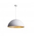 Modern Design Hanging Lamp 50 cm Sfera Collection White/Gold Color