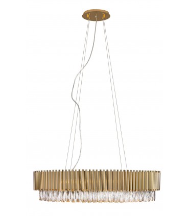 Hanging Lamp Table in Gold Color Glam Collection