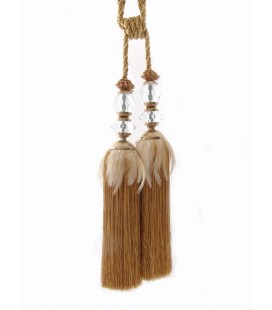 Tassel for curtains gold with crystals