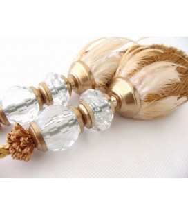 Tassel for curtains gold with crystals