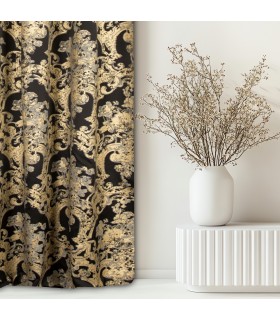 Luxurious Classic Curtain CASTELLO Gold & Black 130x270 cm