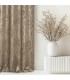 Beige Velvet Curtain CAPRI with modern pattern 130x250cm