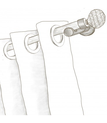 Modern, Light Beige, Eyelet Curtain Lille 140 x 280 cm