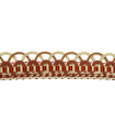 Modern Decorative Tape for Curtains and Cushions - Red and Beige