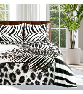 Black and White Bedding Set with Modern Motive 220x200cm