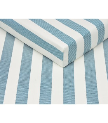 Outdoor Fabric Portofino / white - blue stripes