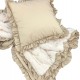 Cushion velvet with fringe