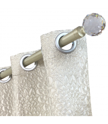 Eyelet Curtain Malvina Silver 140 x 270 cm