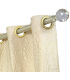 curtain jacquard cream gold with eyelets