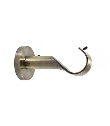 Single Support for Curtain Rod Antique Brass