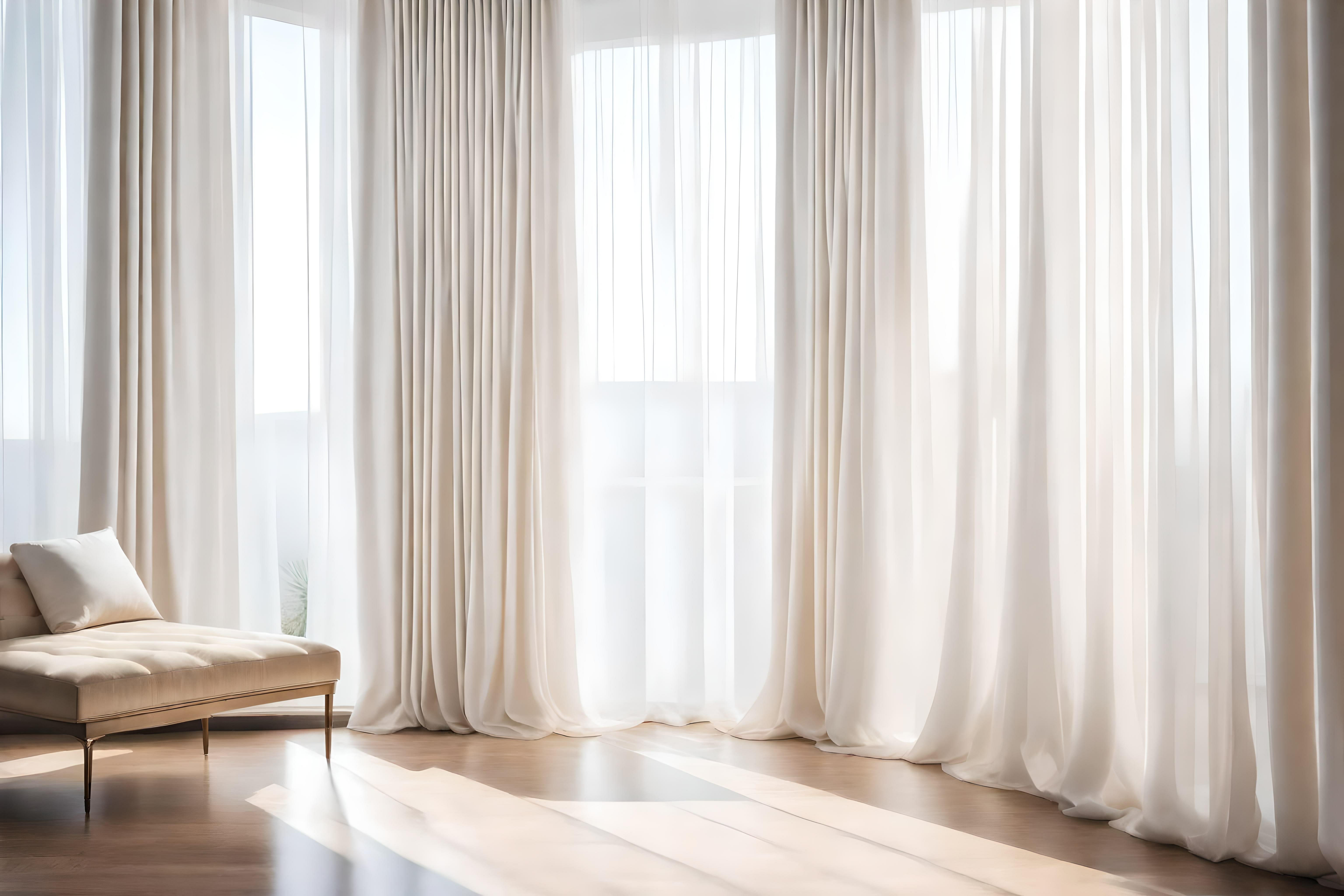 Modern, Velvet Curtain cream color